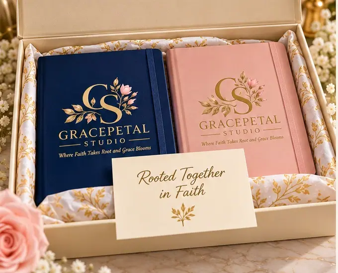 Gracepetal Studio two-journal couple's gift set